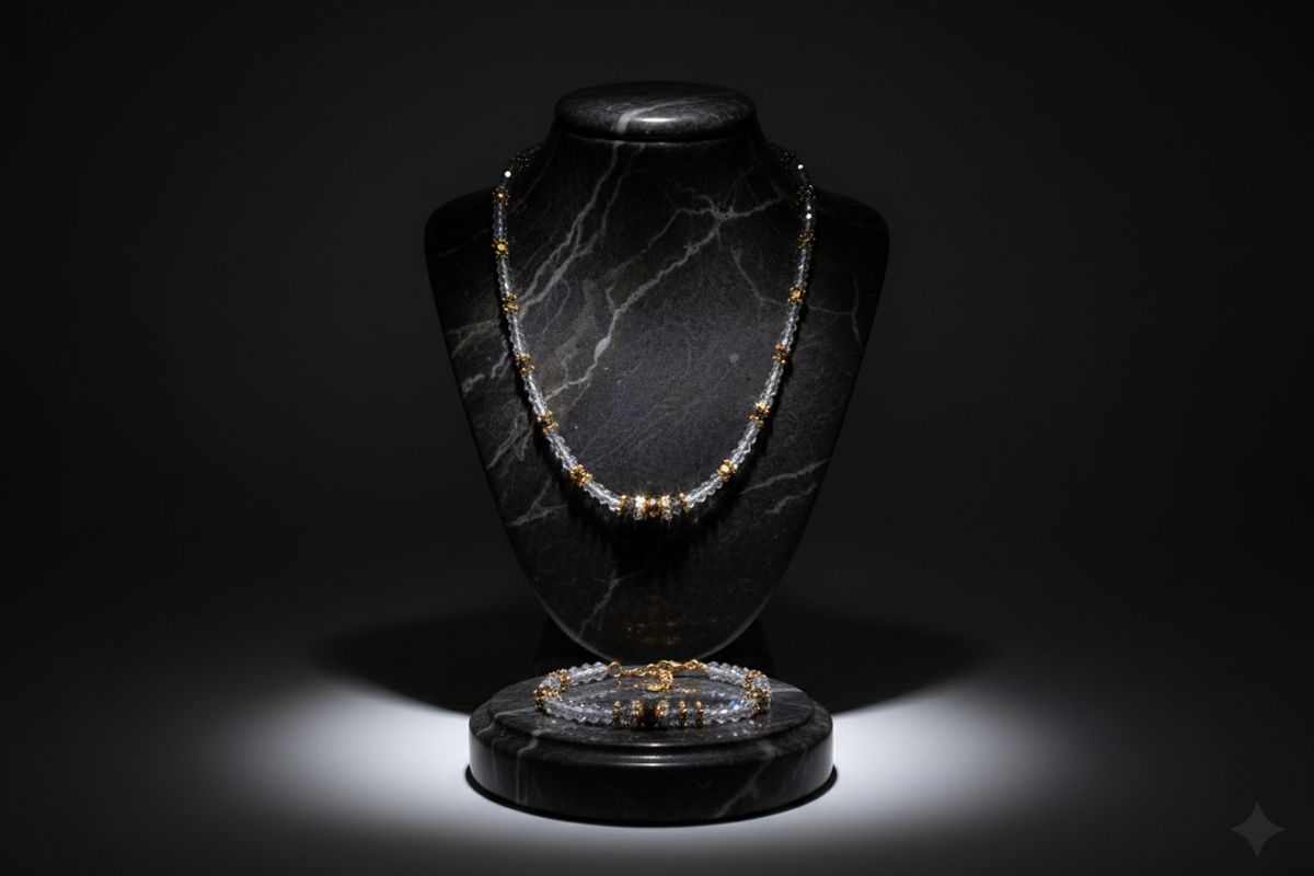 Crystal Goddess Set on Dark Display