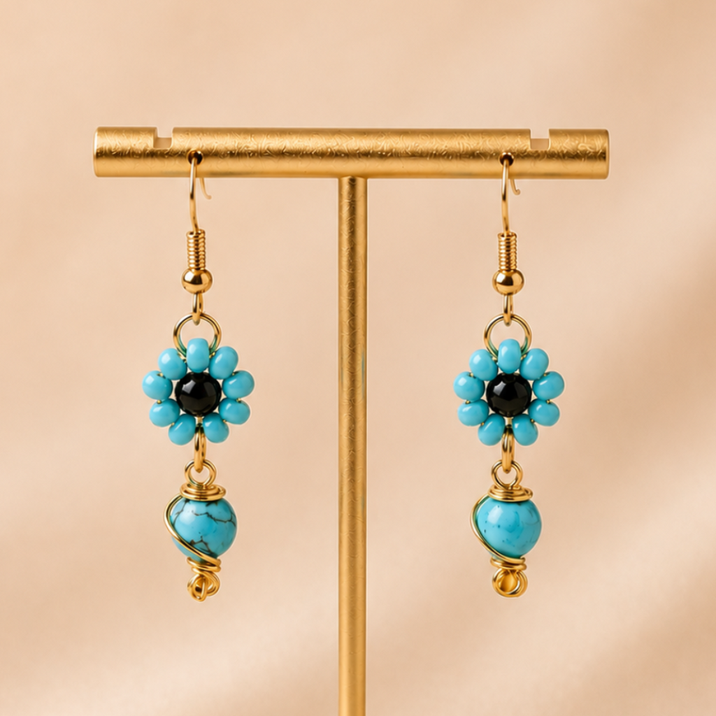 Turquoise Bloom Earrings