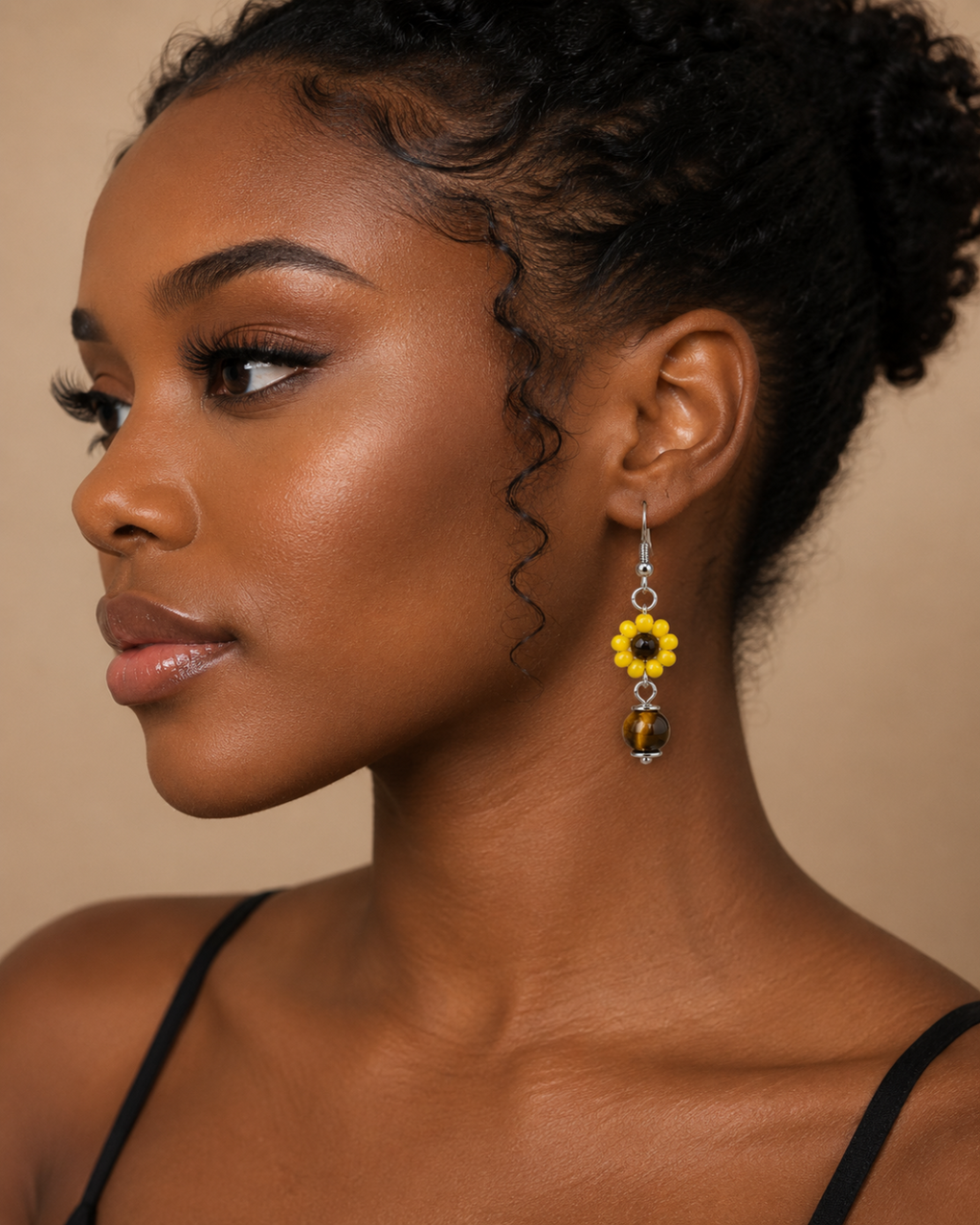 Tigers Eye Bloom Earrings