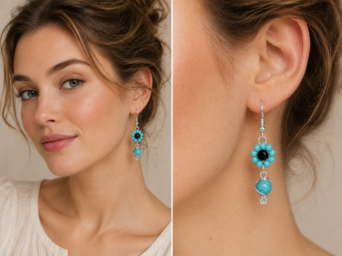 Turquoise Bloom Earrings