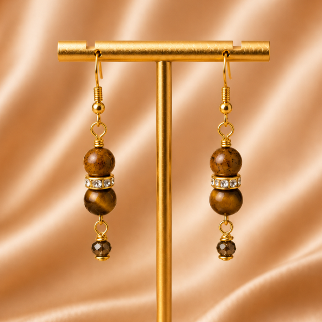 Tigers Eye Drop Earrings