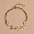 Daisy Bracelet - Beige Background