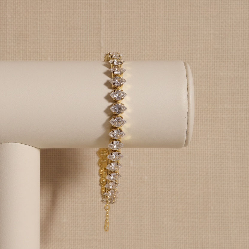 Diamond Tennis Bracelet on Holder - Corrected