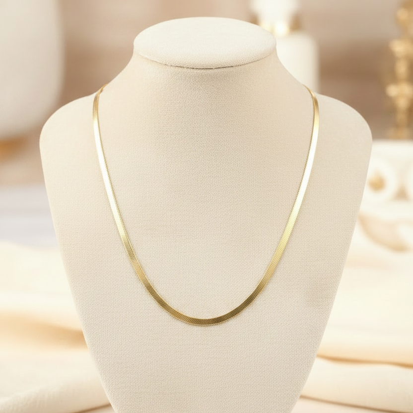 Gold Chain on Light Ivory Mannequin