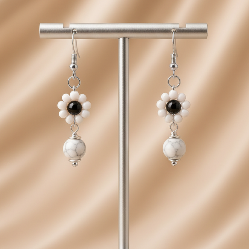 Howlite Bloom Earrings