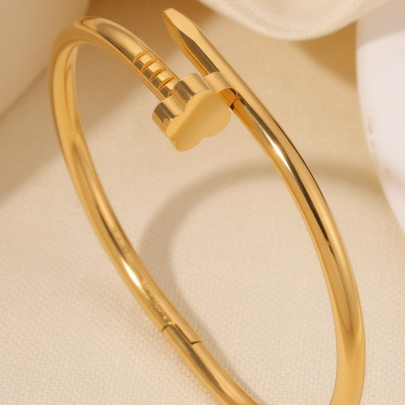 Nail Bangle - Beige Background