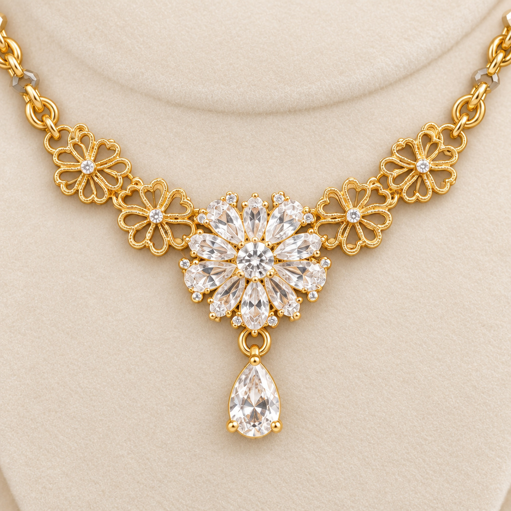 Pendant close-up on an ivory holder