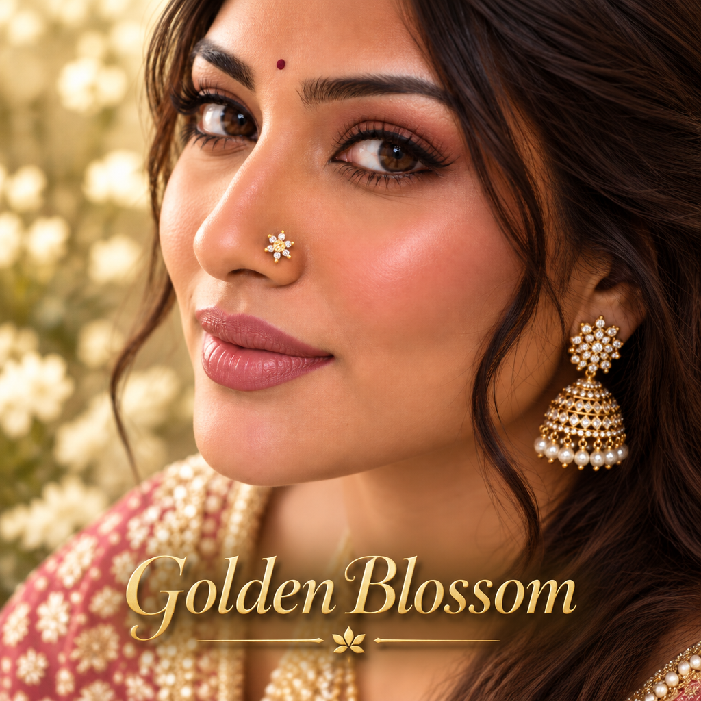 Square Golden Blossom portrait